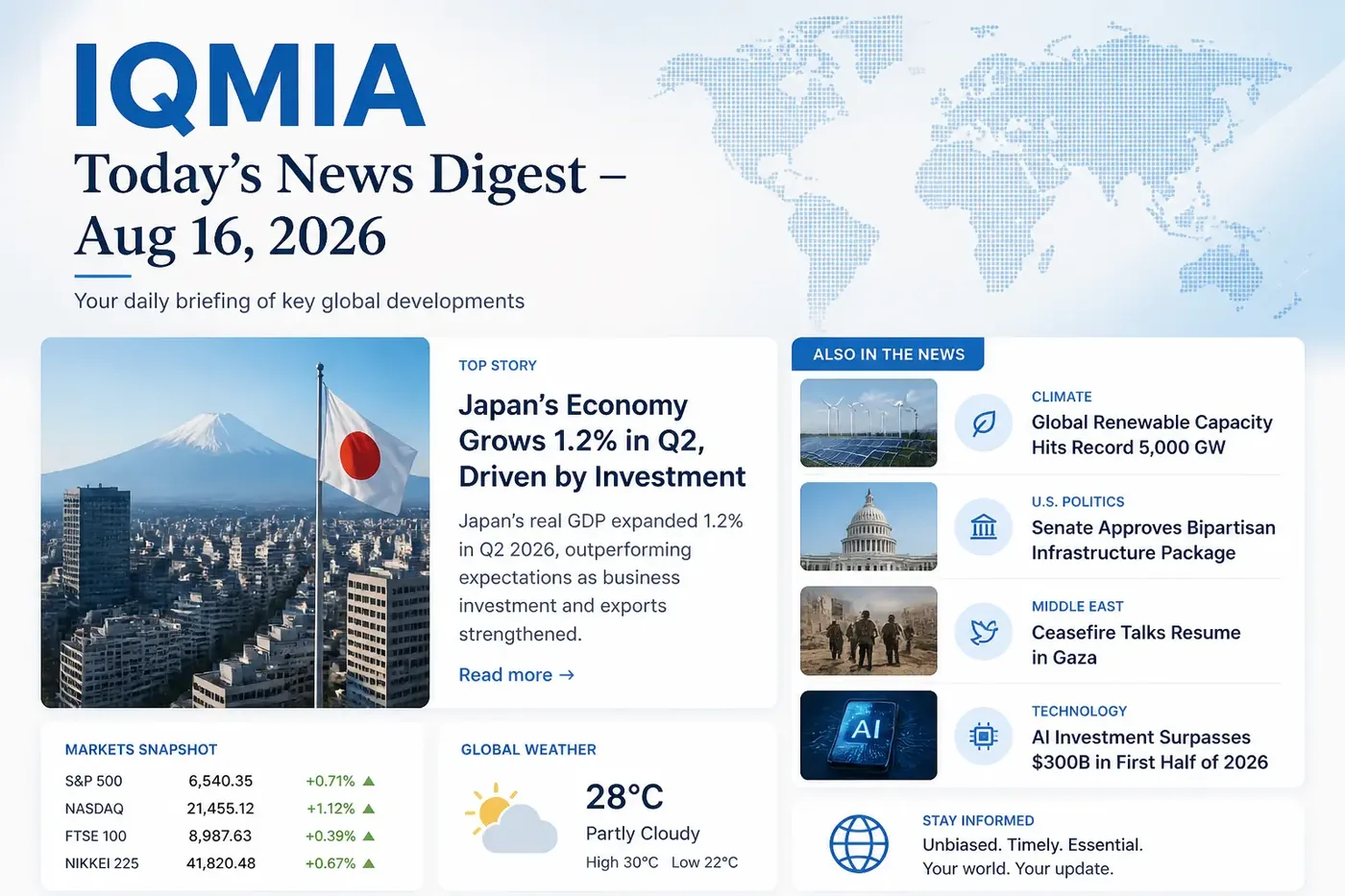 World News Summary – 2026-08-16